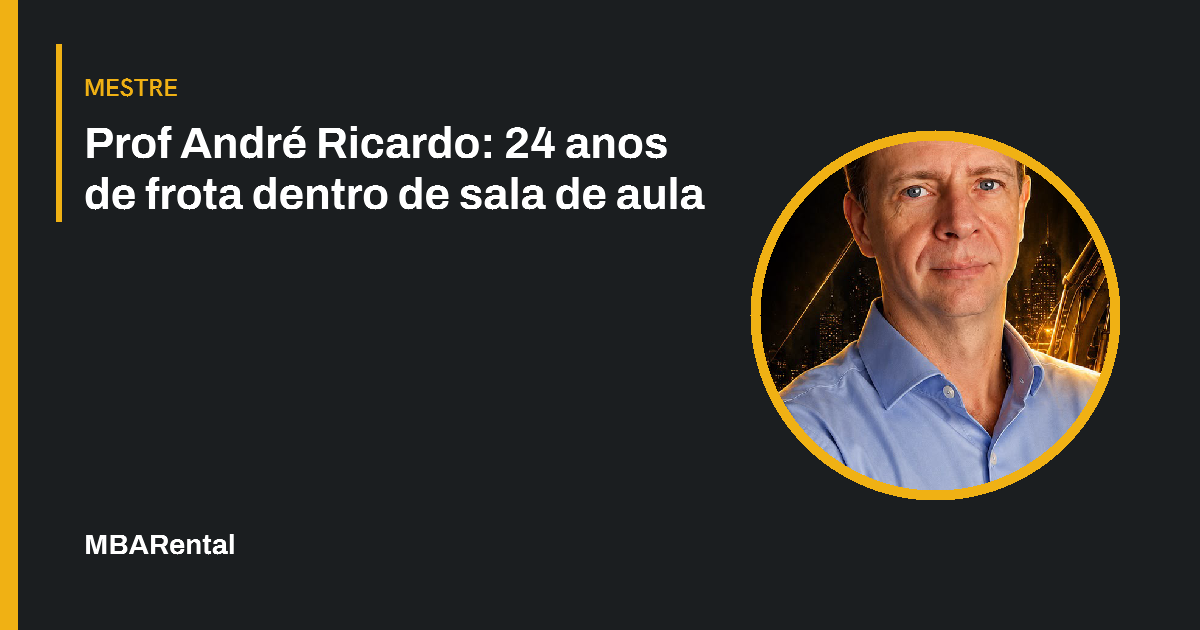 Capa editorial: Prof André Ricardo: 24 anos de frota dentro de sala de aula. Mestre.